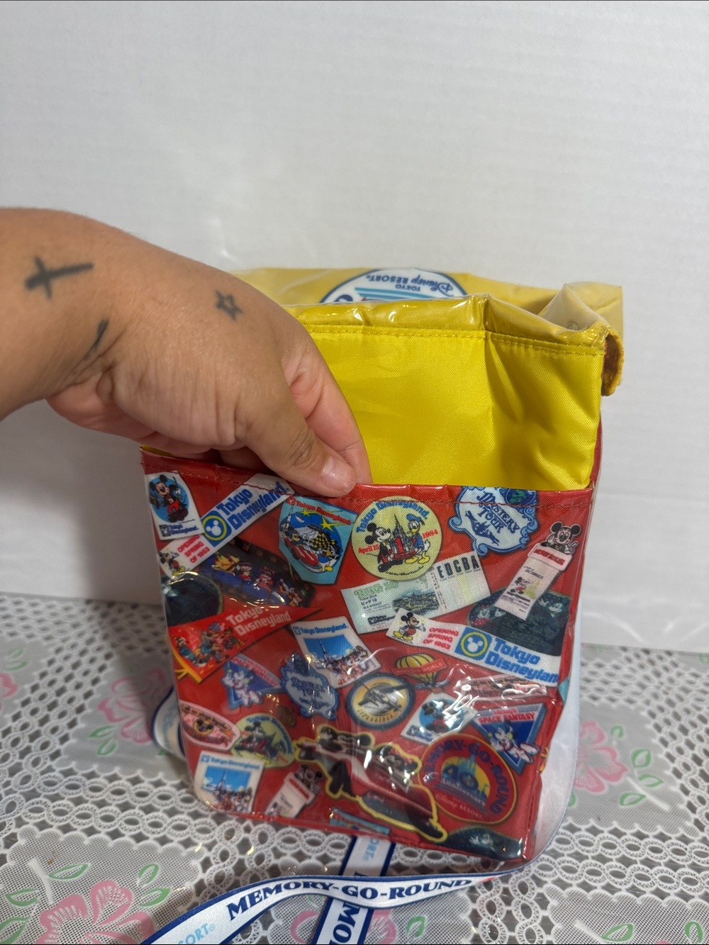 TDR Tokyo Disney Resort 40th Anniversary Retro Popcorn Bucket Case Shoulder Bag - Picture 3 of 5